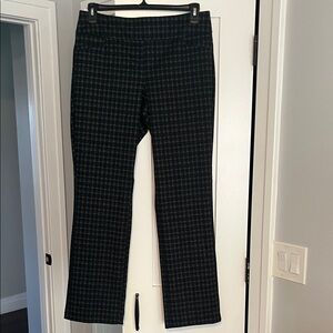 Black & Green Checkered Women's Pants